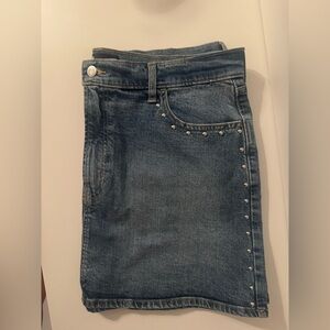 GAP denim mini skirt with silver studs